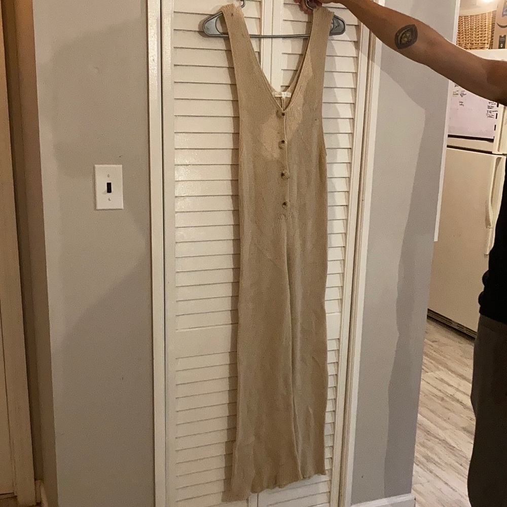 Beige knitted jumpsuit